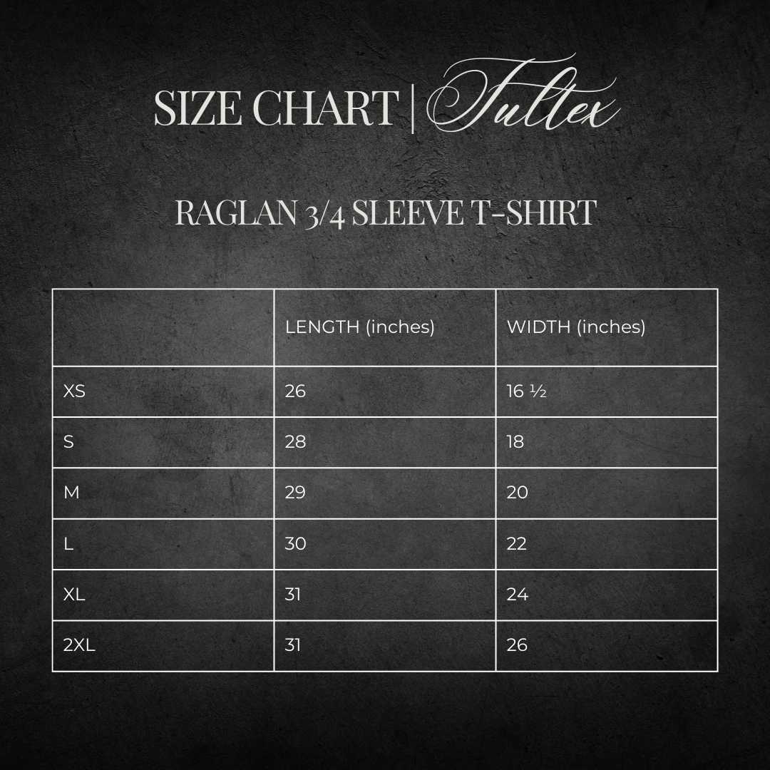 Flirting Unisex 3/4 Sleeve Raglan Shirt | Tultex